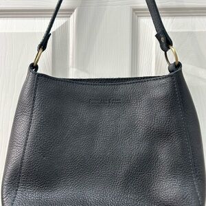 🖤 Portland Leather Black Pebbled Shoulder Bag